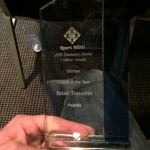Brian Trouville's Coach of the Year award